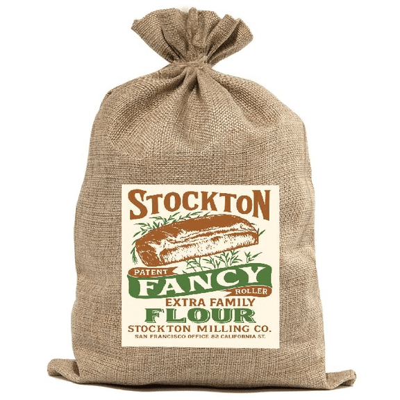 Stockton Flour Burlap Bag Vintage Style Bag BUR10
