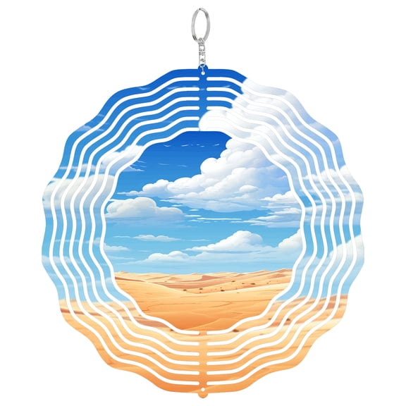 Stockton Sand Dunes Wind Spinner, 3D Kinetic Hanging Garden Art