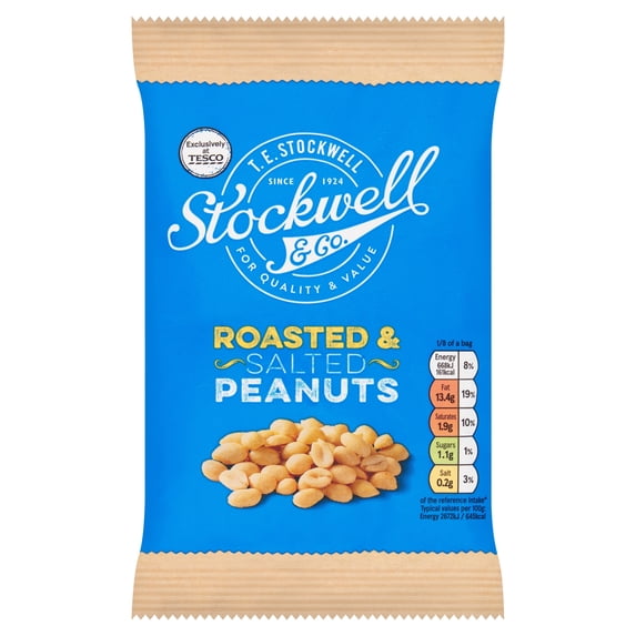 Stockwell & Co Roasted & Salted Peanuts 200G, Imported from Britain