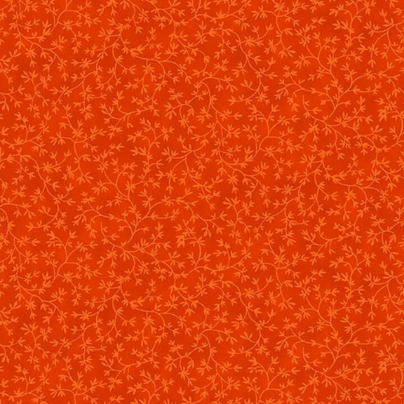 Stof European Quilters Coordinates Branches Orange Cotton Fabric By The Yard