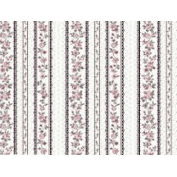 Stof Fabrics Emily Roses Row of Roses Cream Cotton Fabric By The Yard