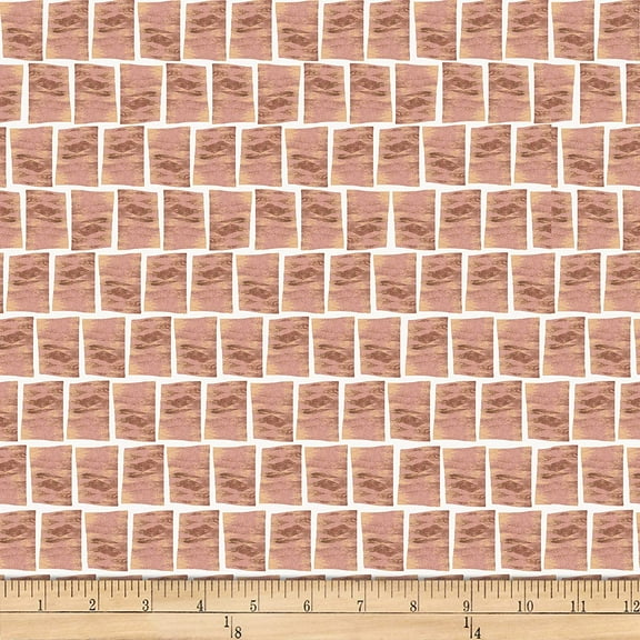 Stof Fabrics Murano Collection Tile Terra Cotta Cotton Fabric By The Yard