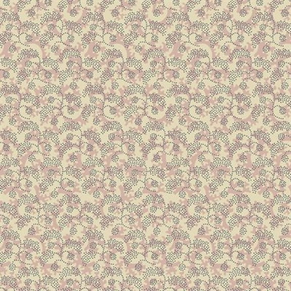 Stof Quilter's Basic Harmony Floral Sprigs Pink Cream Cotton Fabric By The Yard