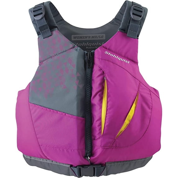 Stohlquist Escape Women's Adult Life Jacket - Super-Soft Low Profile Buoyancy Foam, Front Buckle for Extra Security - Perfect for the Beginner or Recreational Sailor | X-Small/Small, Violet