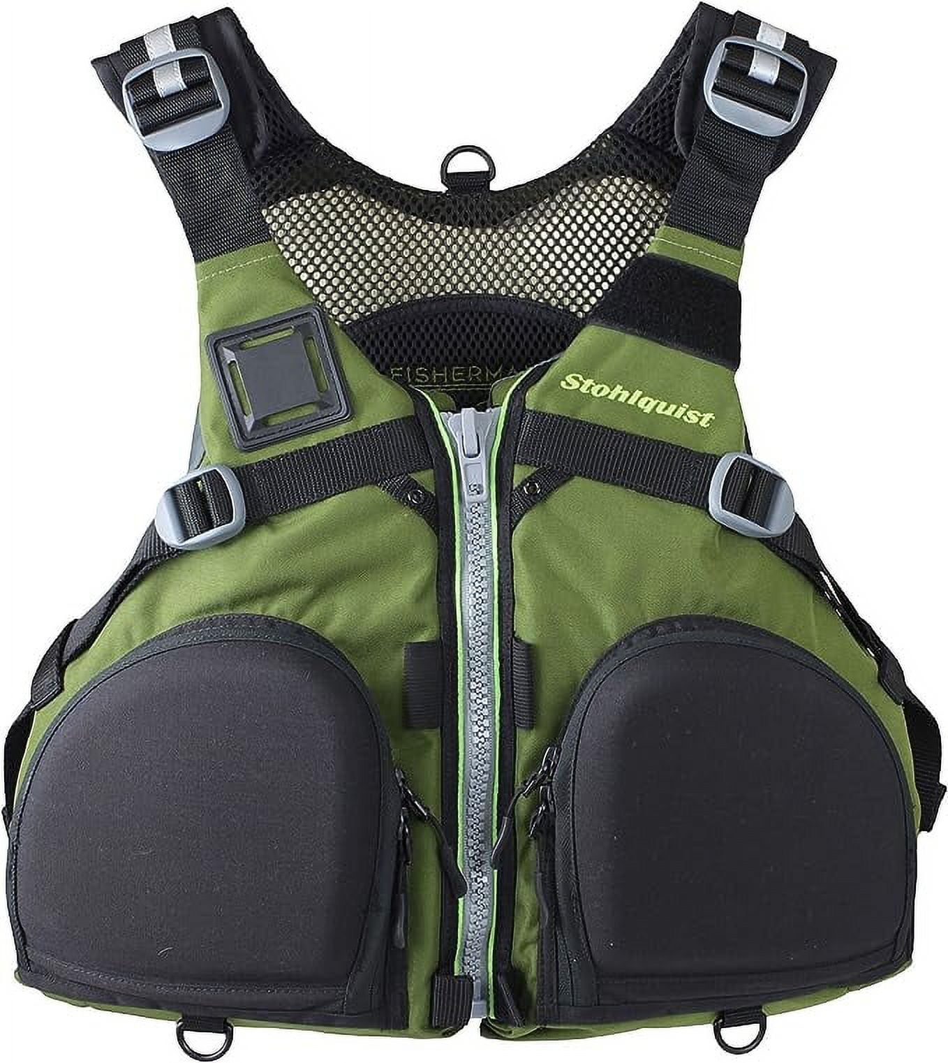 Stohlquist Adult Fishing Life Vest Boat Water Safety Preserver - Olive ...