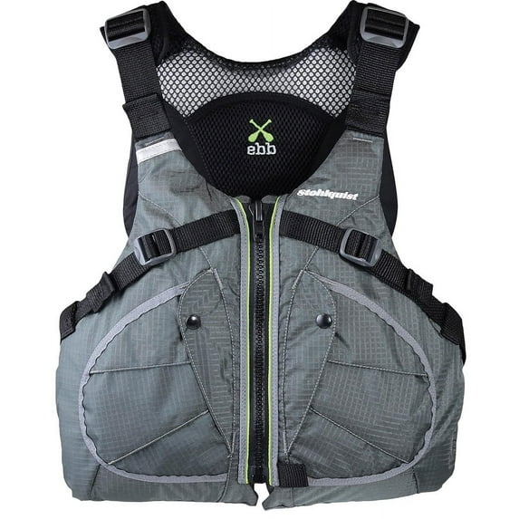 Stohlquist Men's Ebb Lifejacket (PFD) Gray XX-Large (46in - 52in)
