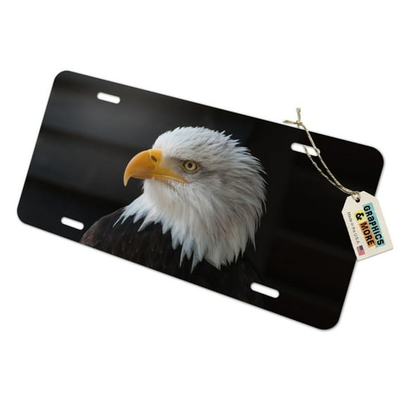 Stoic Bald Eagle Novelty Metal Vanity Tag License Plate