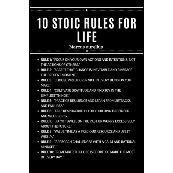 Stoic Life Principles Decorative Wall Art for Bedroom and Study Room poster