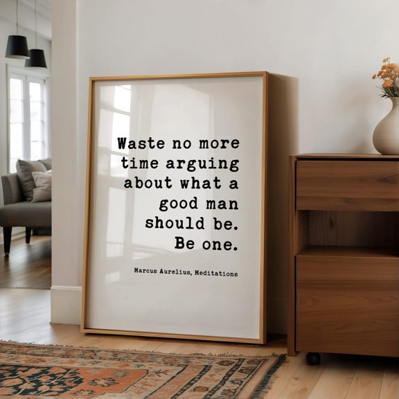 Stoic Meditation Time Quote Wall Art Decor Unframed Paper Print