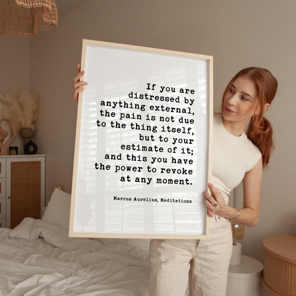 Stoic Meditations Marcus Quote Wall Art Decor Unframed Paper Print