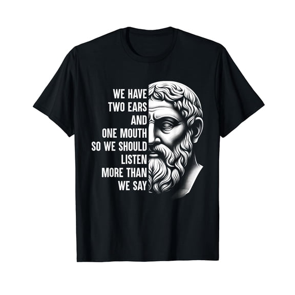 Stoic Philosopher Zeno of Citium Quote Motivational Wisdom T-Shirt