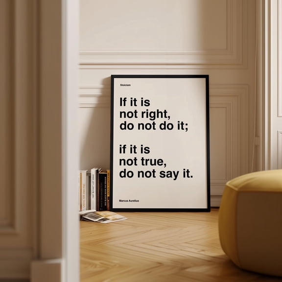 Stoic Quote Wall Art, Marcus Aurelius Quote Print, Minimalist Decor, Modern Motivational Quote Poster, Poster Only