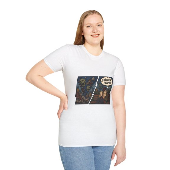 Stoic Reader Tornado Philosophy Comic Unisex Softstyle T-Shirt