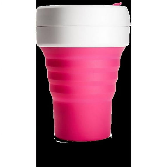 Stojo ST1-12OZ-COF-PNK-RET 12 oz Collapsible Pocket Cup, Pink