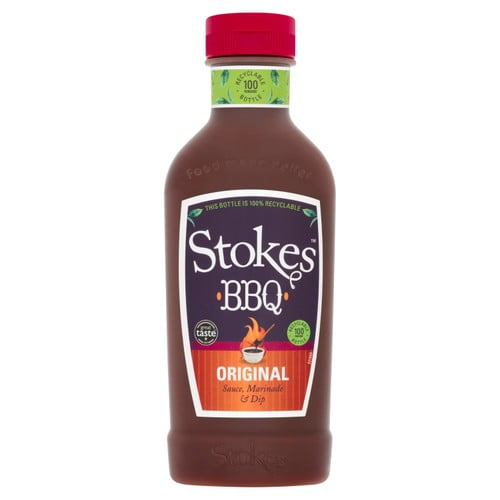 Stokes Original BBQ Sauce Squeezy 510g, British Import (Pack of 2)