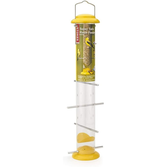 Hiatt Manufacturing Stokes Select Topsy Turvy Finch Bird Feeder - 8 Perches - Yellow, 19 In