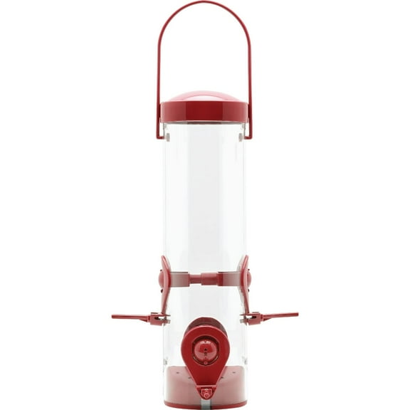 Perky-Pet 480-12 Wild Bird Feeder, 1.6 lb Seed, 6 Ports/Ways, Plastic, Clear