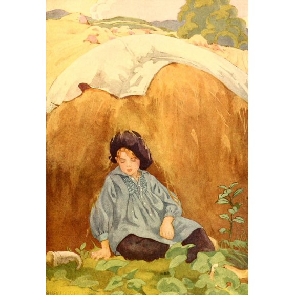 Stokes' Wonder Book 1919 Little Boy Blue, go blow your horn Poster Print by Florence Choate (24 x 36)