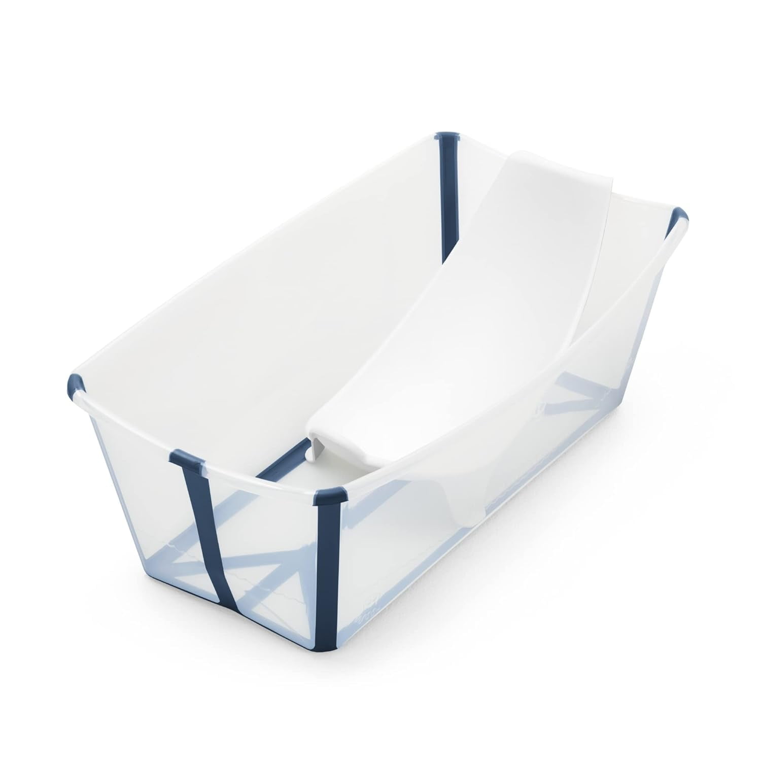 Stokke Flexi Bath Bundle, White Foldable Baby Bathtub + Newborn
