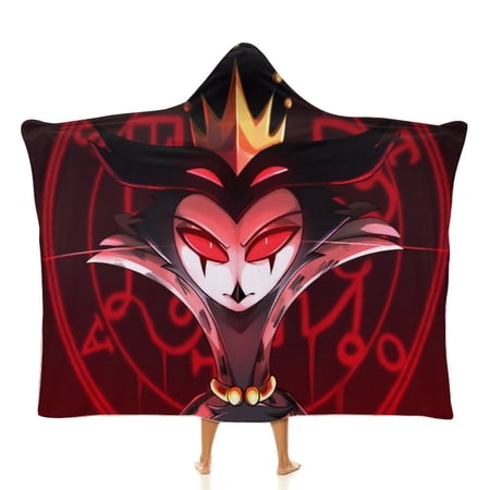 Stolas Helluva Boss Hooded Blanket Soft Cozy Wearable Blanket Kids Adult Throw Blanket Hoodie For Bed Sofa Office