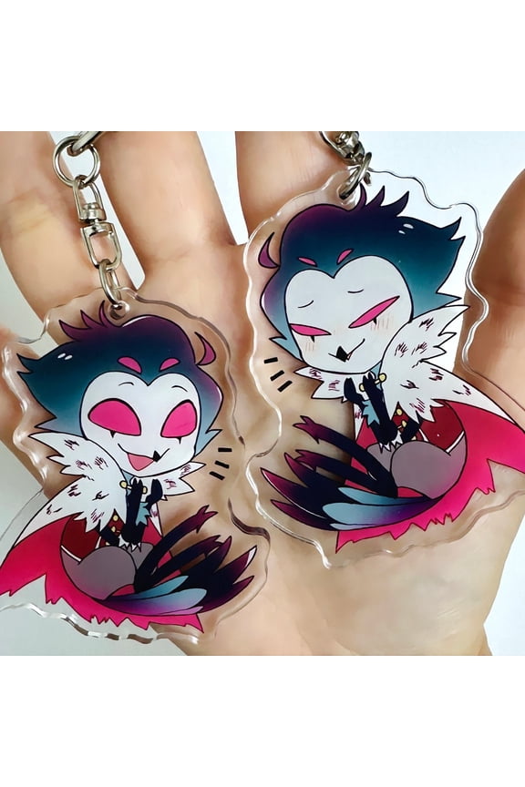Stolas Helluva Boss Keychain - cute chibi Stolas (1 keychain)