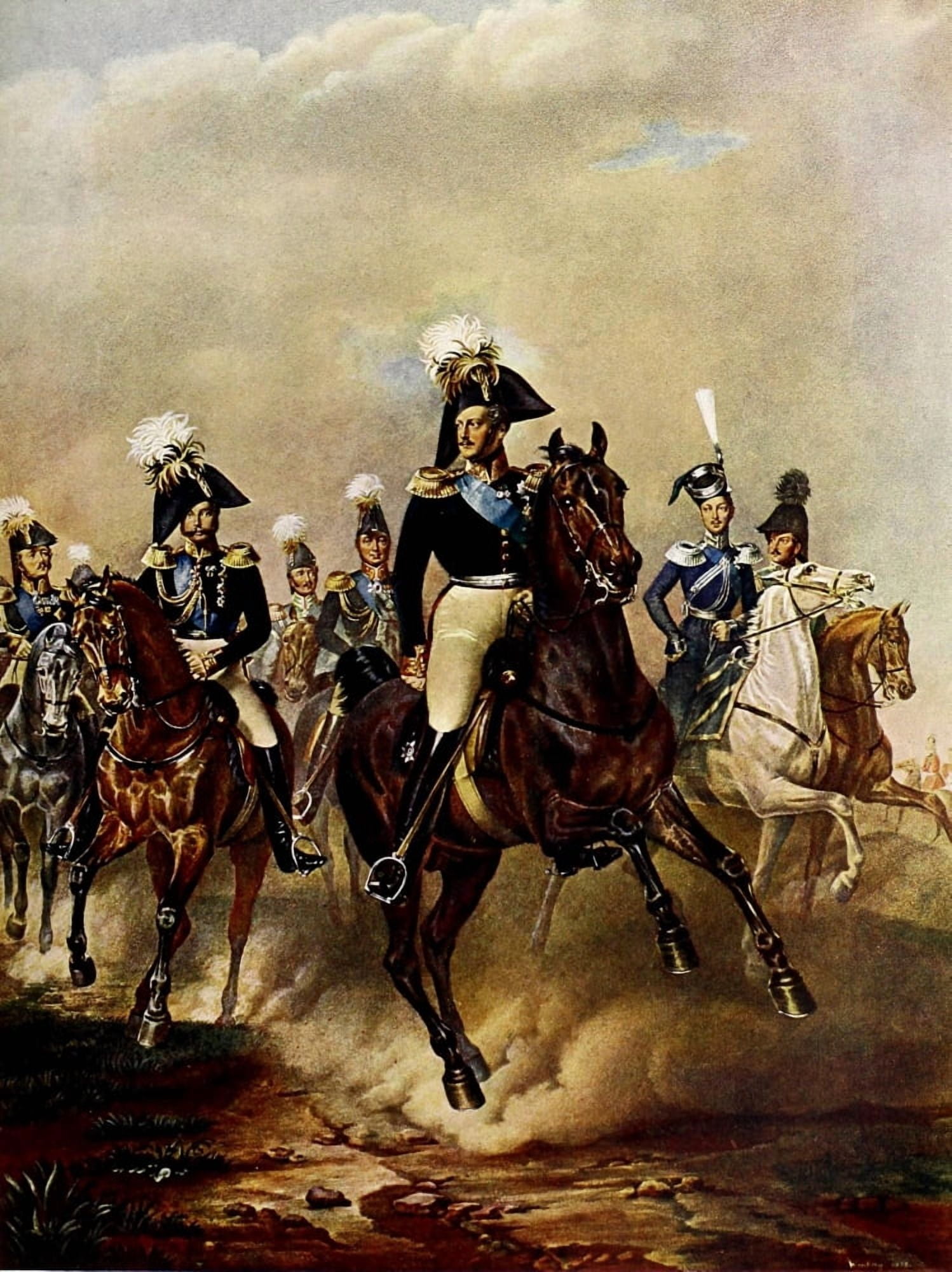 Stolietie Voennago Ministry 1902 Nicholas I and his entourage Canvas Art - Unknown (24 x 36)