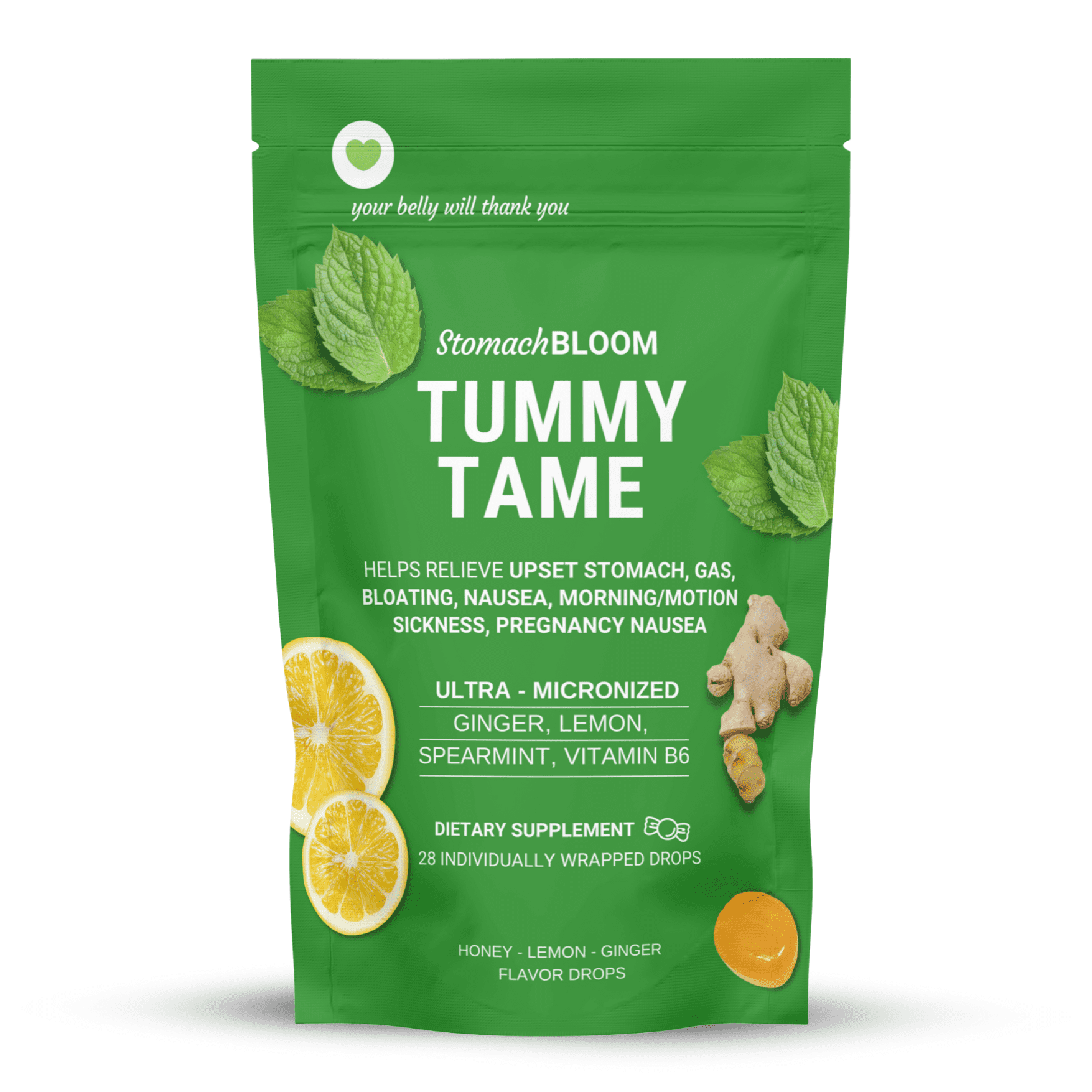 Stomach Bloom Nausea Relief Drops & Morning Sickness Relief, Vitamin B6