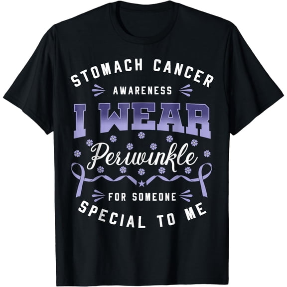 Stomach Cancer Awareness I Wear Periwinkle Gastric Survivor T-Shirt