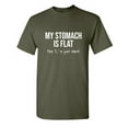 thumbnail image 1 of My Stomach Is Flat The L Is Just Silent Sarcastic Premium T Shirt Adult Humor Funny Saying Graphic Tee For Xmas Pre Birthday Anniversary Gift Hilarious Novelty Tshirt, 1 of 5