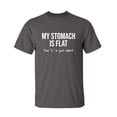 thumbnail image 1 of My Stomach Is Flat The L Is Just Silent Sarcastic Premium T Shirt Adult Humor Funny Saying Graphic Tee For Xmas Pre Birthday Anniversary Gift Hilarious Novelty Tshirt, 1 of 5