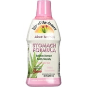 Lily of The Desert Stomach Formula, Organic Aloe Vera Juice with Slippery Elm, Chamomile, Peppermint, and Ginger for Gut Health, Acid Reflux, Heartburn Relief, 32 Oz,1