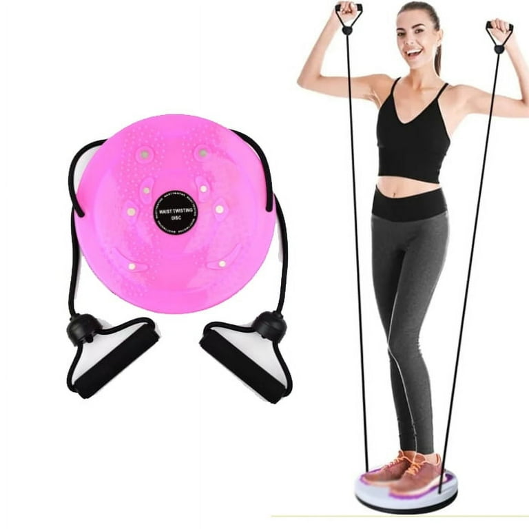 Stomach Waist Trainer Twist Board Machine - Pink Large 10 inch Abdominal Exercise  Equipment Disc - for Slimming at Home, Office 