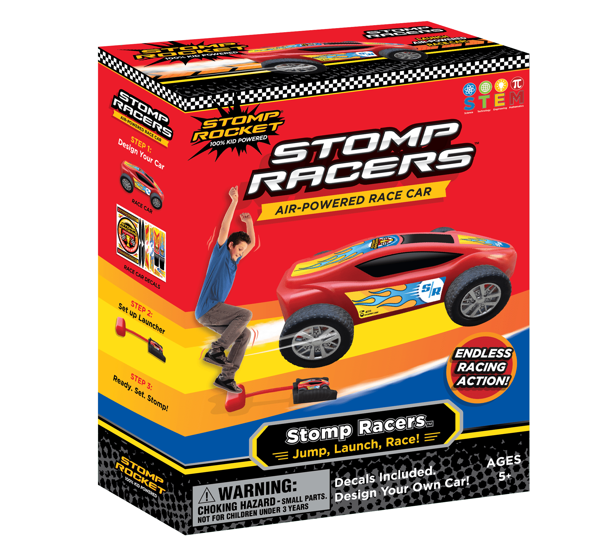 Walmart Black Friday Deals 2025 Free Shipping! Stomp Rocket Air Powered Racers Kids Outdoor Indoor STEM Toy for Ages 5