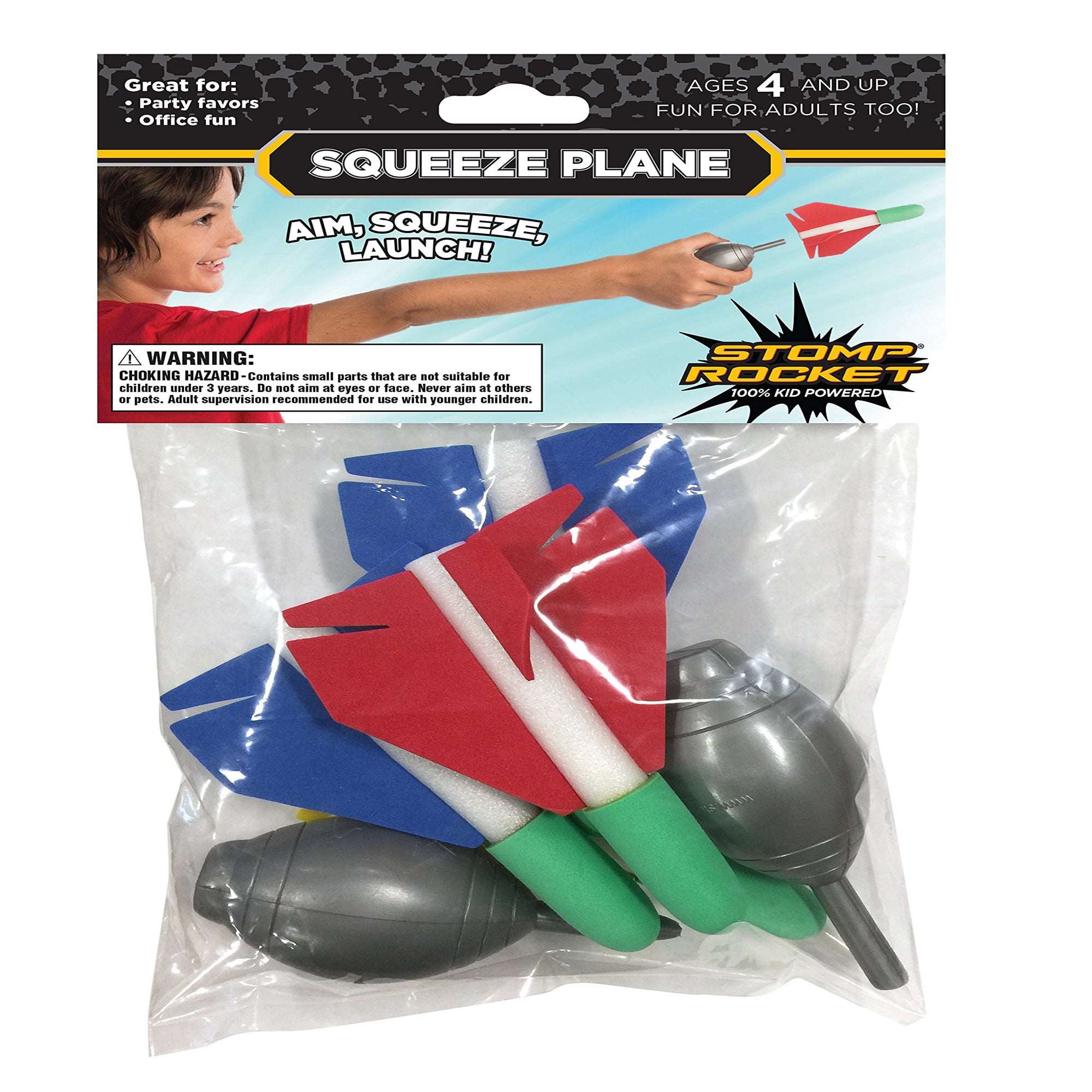 Foam Rocket Blasters, Set of 6, Each Set with 1 Squeeze Launcher