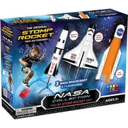 Stomp Rocket Space Collection Rocket Launcher للأطفال، 3 صواريخ ناسا - هدية لعبة ممتعة في الفناء الخلفي والخارجي للأولاد و & الفتيات - STEM لينة رغوة مكبر مجموعة ترتفع تصل إلى 100 قدم - الأعمار 5 & أمب؛ حتى