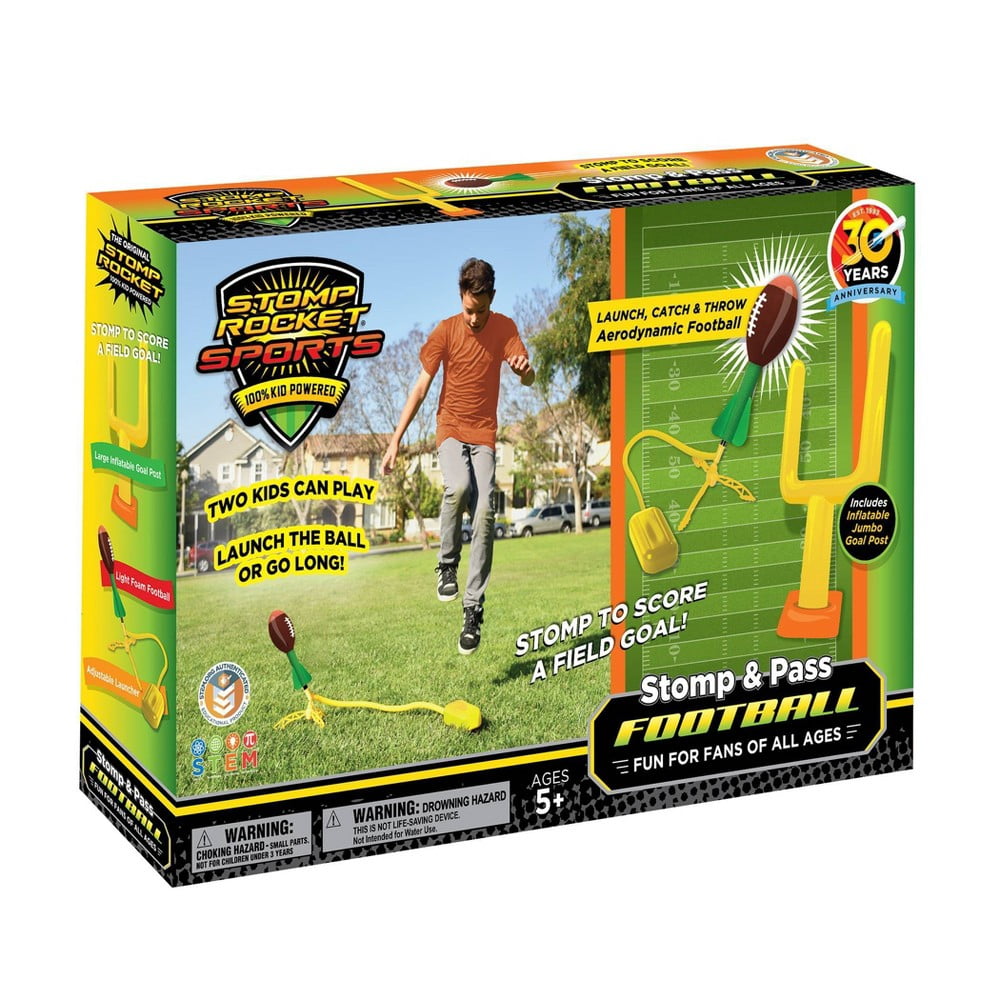 Stomp Rocket Football Game Set - Active Kids Launcher Toy