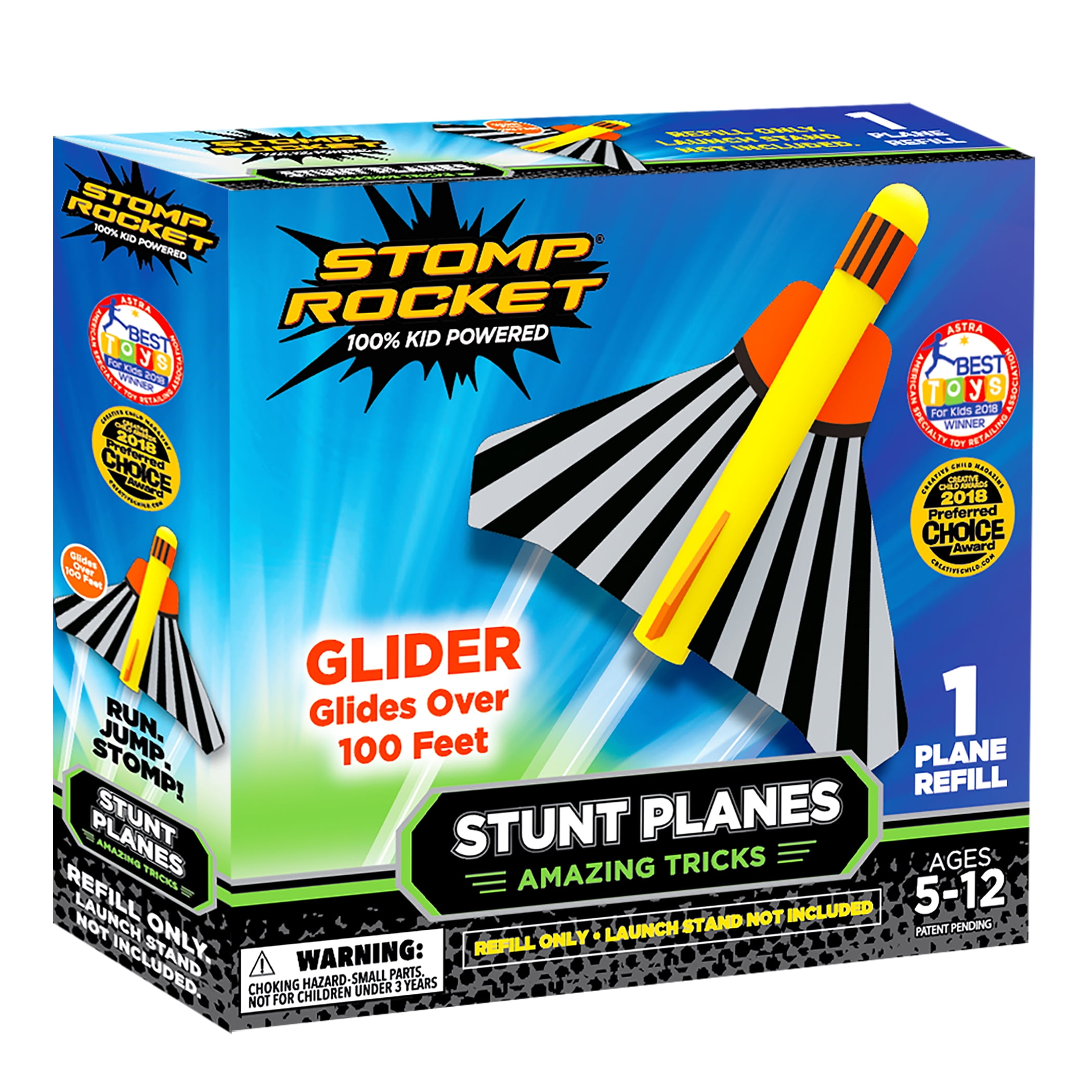 Stomp Rocket Stunt Planes Refill 1 Glider Plane