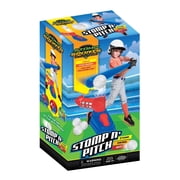 Stomp Sports Stomp N Pitch Baseball Pitching Machine for Kids - Baseball Training Machines for Boys & Girls with Collapsible Bat, Launcher & 5 Balls - Outdoor Sports Gear & Toys - 6+ Year Olds