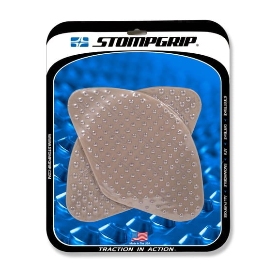 Stomp Grip Volcano Tank Traction Pads, Clear, Street Bike, Made in USA (55-10-0051C)
