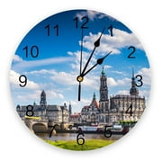 Ston Old Town Germany Europe PVC Wall Clock Modern Design Living Room Decoration Wall Clock Home Decore Wall Digital Clock