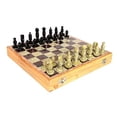thumbnail image 1 of StonKraft - 14" x 14" - Stone Inlaid Wooden Chess Game Board Set + Hand-crafted Stone Chess Pieces - 3" Inches King Height, 1 of 6