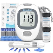 Stondon Blood Glucose Monitor Kit, 100 Glucometer Strips, 100 Lancets, 1 Blood Sugar Monitor,1 Lancing Device,Blood Sugar Test Kit, No Coding, Large Display, Diabetes Testing Kit