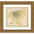 thumbnail image 1 of Stone 29x26 Gold Ornate Wood Framed with Double Matting Museum Art Print Titled - Oswego New York Plat - Stone 1866, 1 of 4