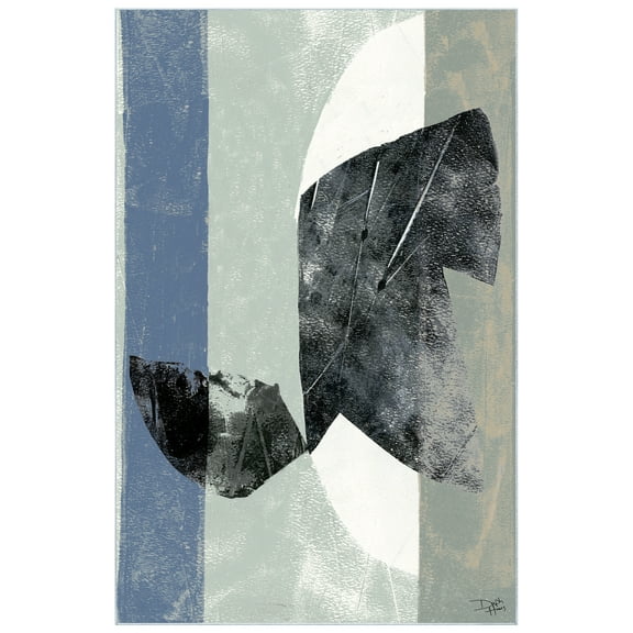 Stone Abstract III Washable Abstract Art Area Rug size 5'x8'