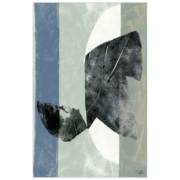 Stone Abstract III Washable Abstract Art Area Rug size 5'x8'