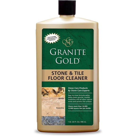 Stone And Tile Floor Cleaner - No-Rinse Deep Cleaning Granite, Marble, Travertine, Ceramic Solution - 32 Ounces (Packaging may vary)