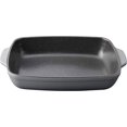 Stone Baking Dish 14" x 9.25" 3.4 qt. Rectangular Black Safe Grip