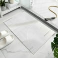 thumbnail image 1 of Stone Bath Mat 23" x 15" - Diatomaceous Earth Stone Bathroom Quick Drying Mats - Bathmat Matt Stone Small Shower Crushed Algae Bathstone - Dry Absorbing Rug - Ceramic Absorbent Mat, 1 of 7