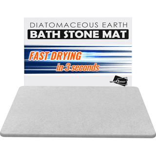 Opoleir Diatomaceous Earth Bath Mat Super Absorbent Large Diatomite Stone  Bath Mat Non Slip Fast Drying Shower Mat Thin Bathroom Rugs Floor Mat
