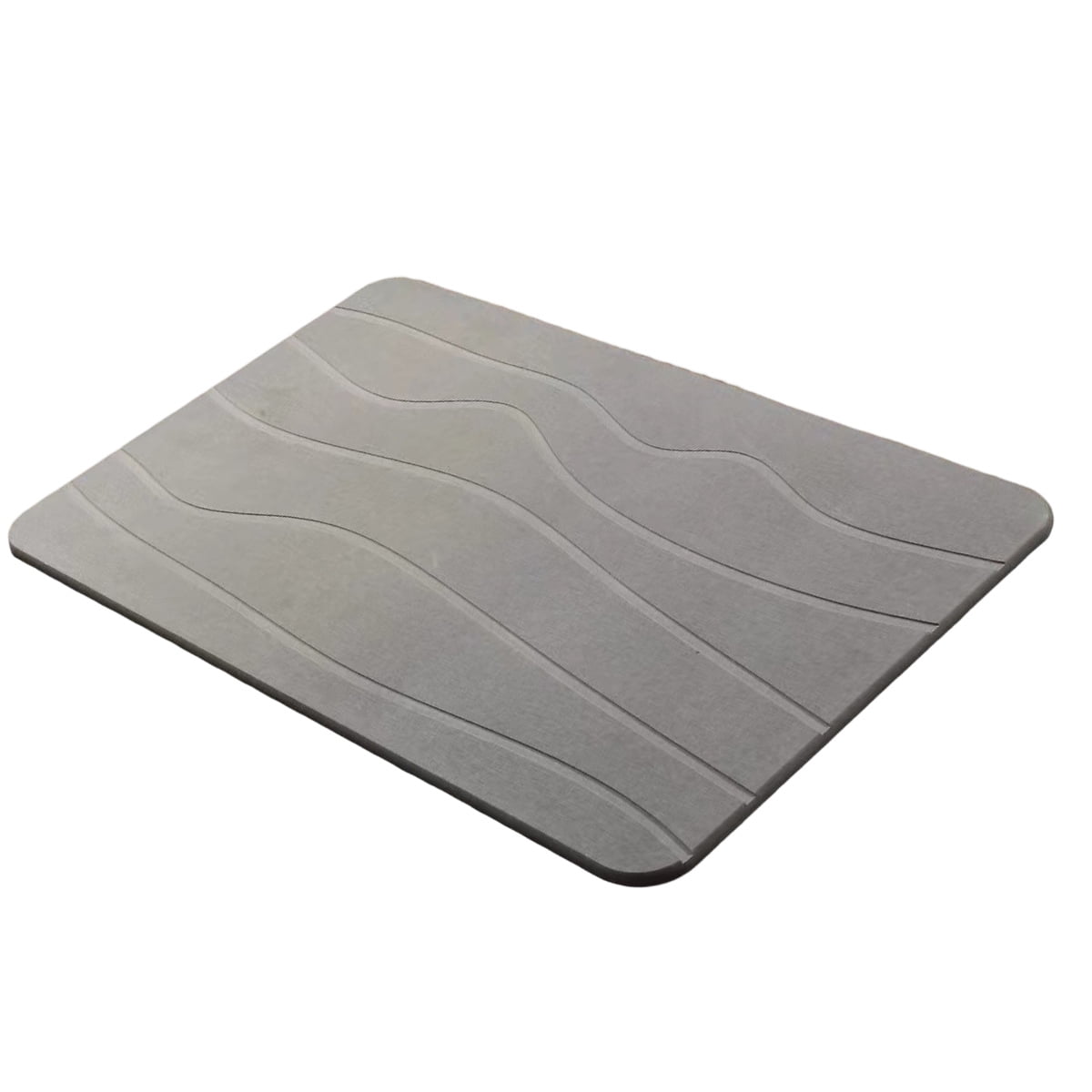 Stone Bath Mat - Diatomaceous Earth Bath Mat - Light grey - Walmart.com
